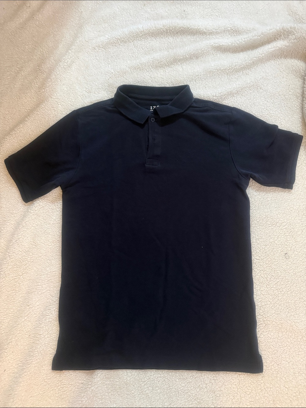 Izod Black Short-Sleeve Polo Shirt